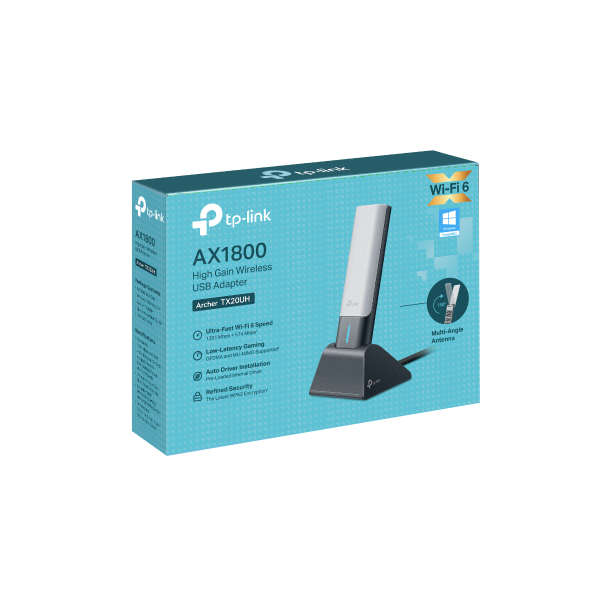 Archer TX20UH - AX1800 Wi-Fi 6 高增益無線 USB Wi-Fi 接收器 (USB Wifi 6 Antennas Adapter) (網絡接收器)