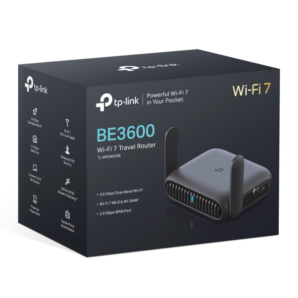 TL-WR3602BE - BE3600 Wi-Fi 7 旅行路由器 Wifi 7 Router (支援2.5G光纖寬頻)