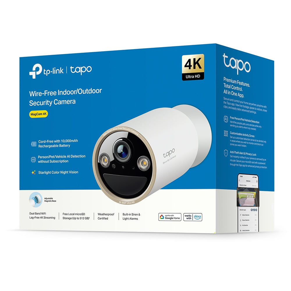 Tapo C460 - 4K AI智能無線戶外安全Wi-Fi 攝影機 Wireless WiFi battery Camera (磁吸)