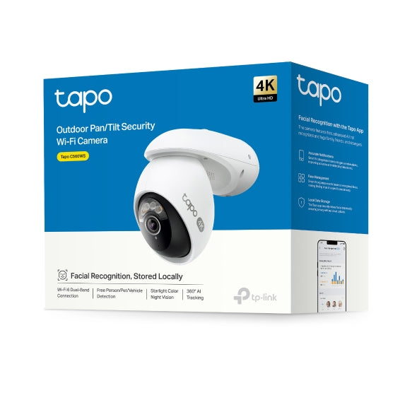 Tapo C560WS - 4K 8MP AI 戶外旋轉式 Wi-Fi 防護攝影機 Pan/Tilt Security Wi-Fi Camera (精準人臉辨識)(高清全彩夜視)