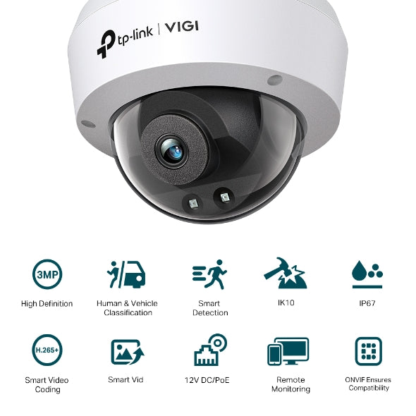 VIGI C230I - VIGI 3MP 紅外線球型網路攝影機