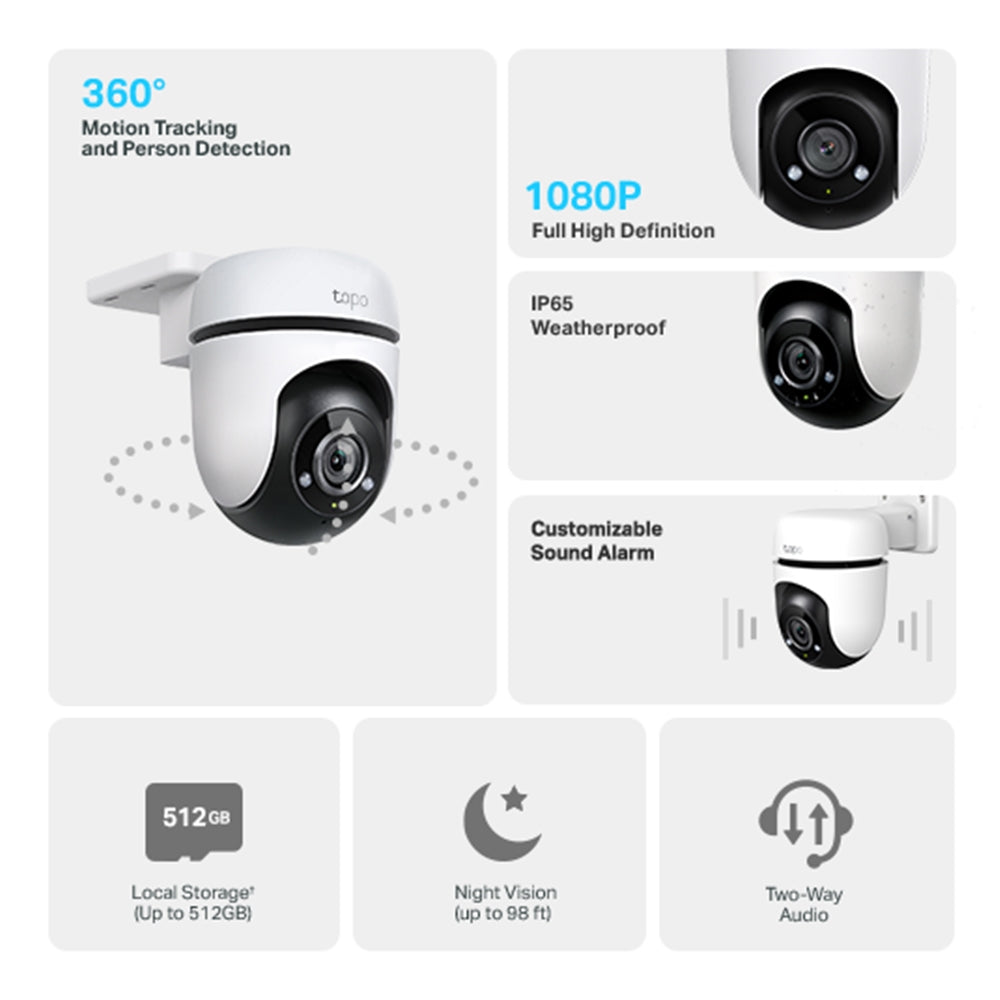 Tapo C500 - Full HD AI 防水旋轉式 Wi-Fi 攝影機 [工廠翻修產品][Remanufactured Products]