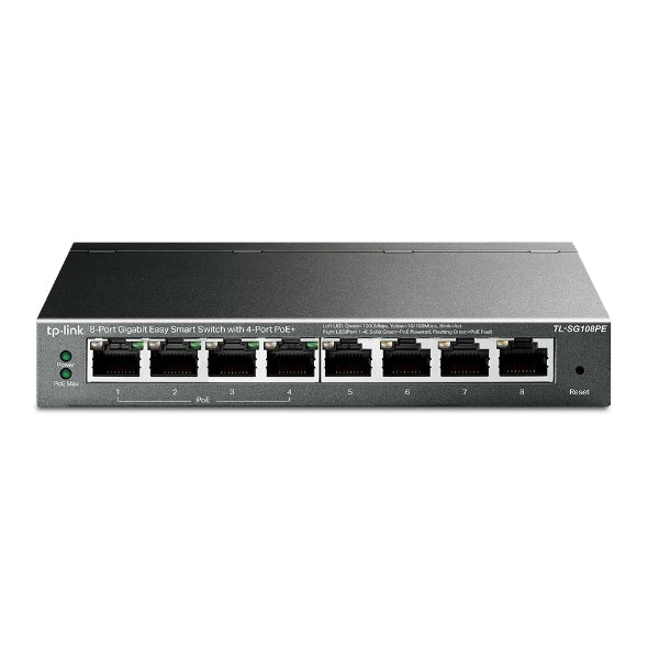 TL-SG108PE - 8 埠 Gigabit 交換器 (4 埠 POE+) [工廠翻修產品][Remanufactured Products]