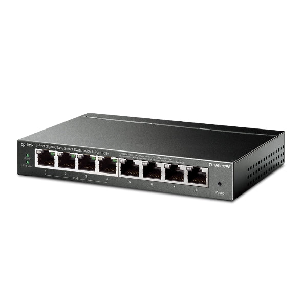 TL-SG108PE - 8 埠 Gigabit 交換器 (4 埠 POE+) [工廠翻修產品][Remanufactured Products]