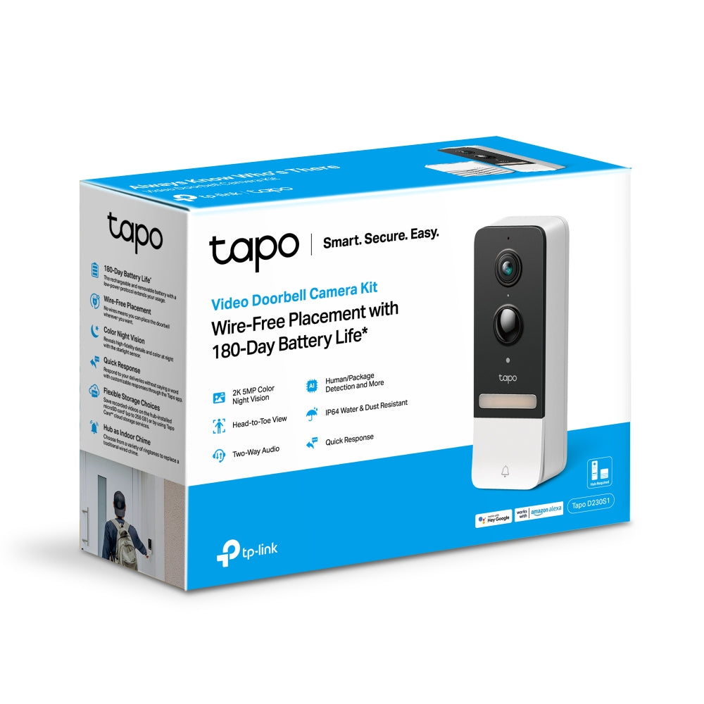 Tapo D230S1 - 1920P 防水智能視像門鈴 Smart Wireless Security Video Doorbell (夜視全彩)