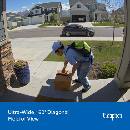 Tapo D205 - 2K 迷你智能電池視像門鈴 (IP54) Smart Wireless Security Video Doorbell (SD Card及雲端儲存)