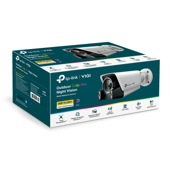 VIGI C340S - VIGI 4MP 戶外型 ColorPro 夜視槍型網路監控攝影機