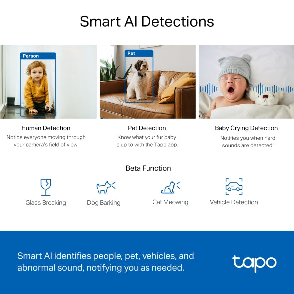 Tapo C220 - 1440P AI 旋轉式 Wi-Fi 攝影機 Pan/Tilt Security Wi-Fi Camera