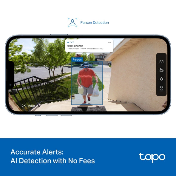 Tapo D205 - 2K 迷你智能電池視像門鈴 (IP54) Smart Wireless Security Video Doorbell (SD Card及雲端儲存)