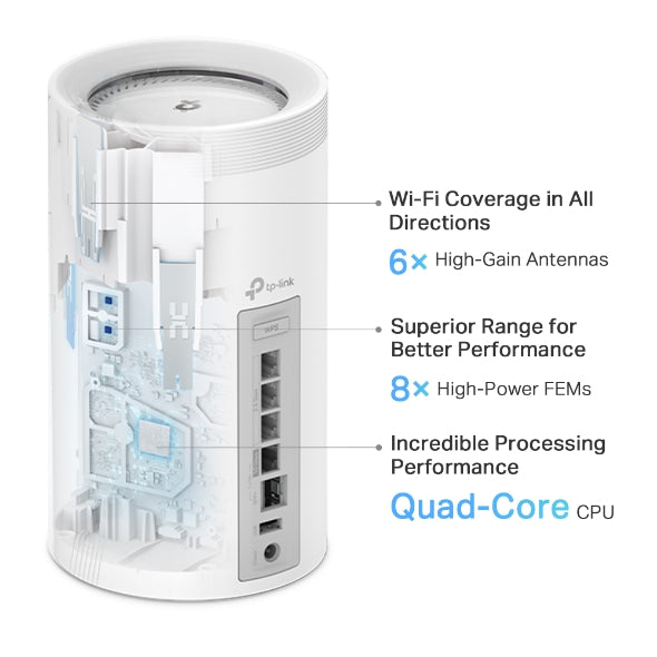 Deco BE75 - BE17000 三頻 Mesh 路由器 Wifi 7 Mesh Router (支援10G光纖寬頻) [工廠翻修產品][Remanufactured Products]
