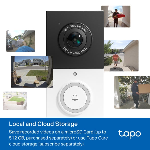 Tapo D210 - 2K 智能視像門鈴攝影機 (IP65) Smart Wireless Security Video Doorbell (SD Card及雲端儲存)(夜視全彩)