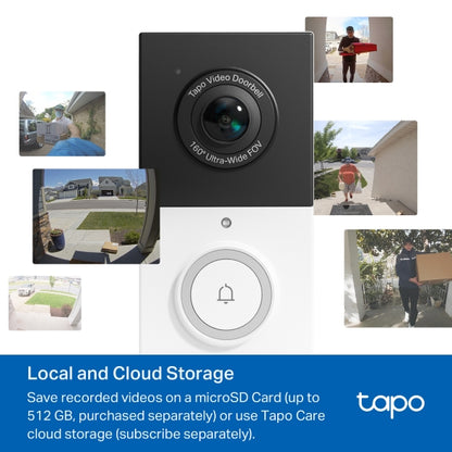 Tapo D210 - 2K 智能視像門鈴攝影機 (IP65) Smart Wireless Security Video Doorbell (SD Card及雲端儲存)(夜視全彩)