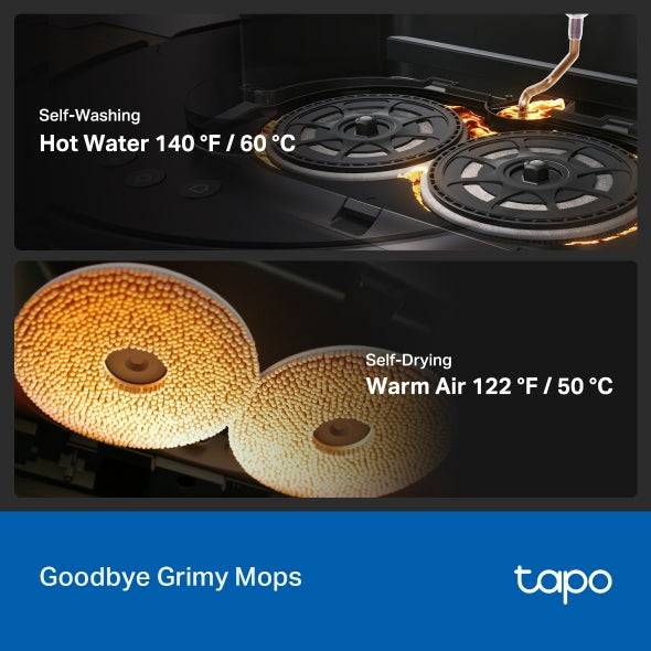 Tapo RV50 Pro Omni - 掃拖機器人 + 進階自動清潔充電底座 (用熱水清洗)  