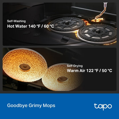 Tapo RV50 Pro Omni - 掃拖機器人 + 進階自動清潔充電底座 (用熱水清洗)  