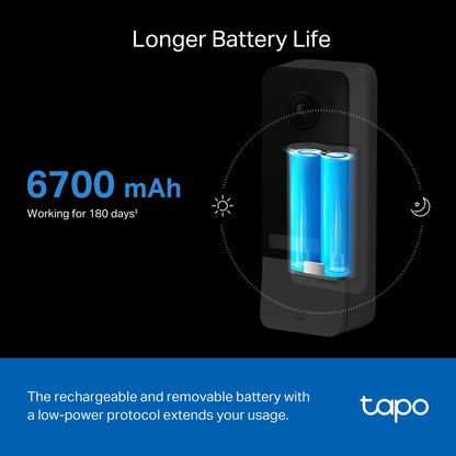 Tapo D230S1 - 1920P 防水智能視像門鈴 Smart Wireless Security Video Doorbell (夜視全彩)