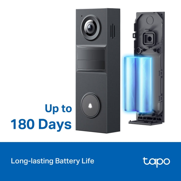 Tapo D205 - 2K 迷你智能電池視像門鈴 (IP54) Smart Wireless Security Video Doorbell (SD Card及雲端儲存)