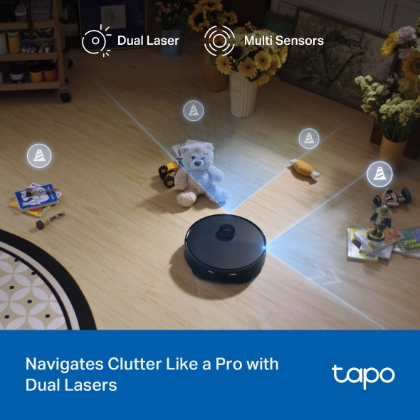 Tapo RV50 Pro Omni - 掃拖機器人 + 進階自動清潔充電底座 (用熱水清洗)  