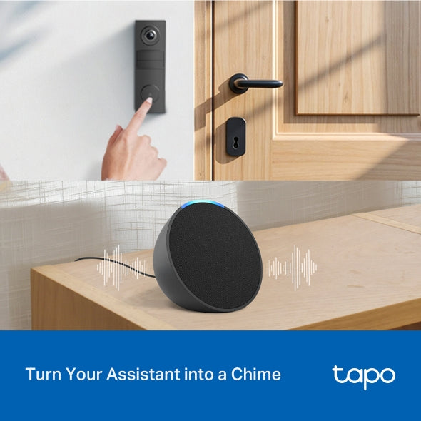 Tapo D205 - 2K 迷你智能電池視像門鈴 (IP54) Smart Wireless Security Video Doorbell (SD Card及雲端儲存)