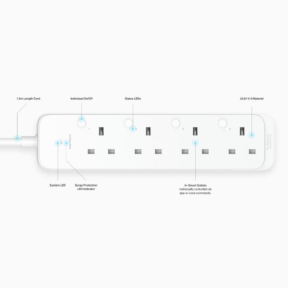 Tapo P304M smart Wi-Fi extension (four independent sockets)