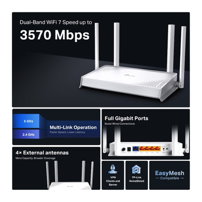 Archer BE220W - BE3600 雙頻路由器 Wifi 7 Router (WiFi-7 入門最高性價比)