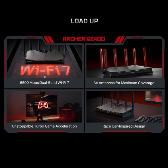 Archer GE400 - BE6500 雙頻 Wi-Fi 7 電競路由器 Wifi 7 Gaming Mesh Router (支援2.5G光纖寬頻) [工廠翻修產品][Remanufactured Products]