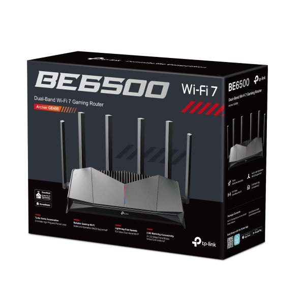Archer GE400 - BE6500 雙頻 Wi-Fi 7 電競路由器 Wifi 7 Gaming Mesh Router (支援2.5G光纖寬頻) [工廠翻修產品][Remanufactured Products]