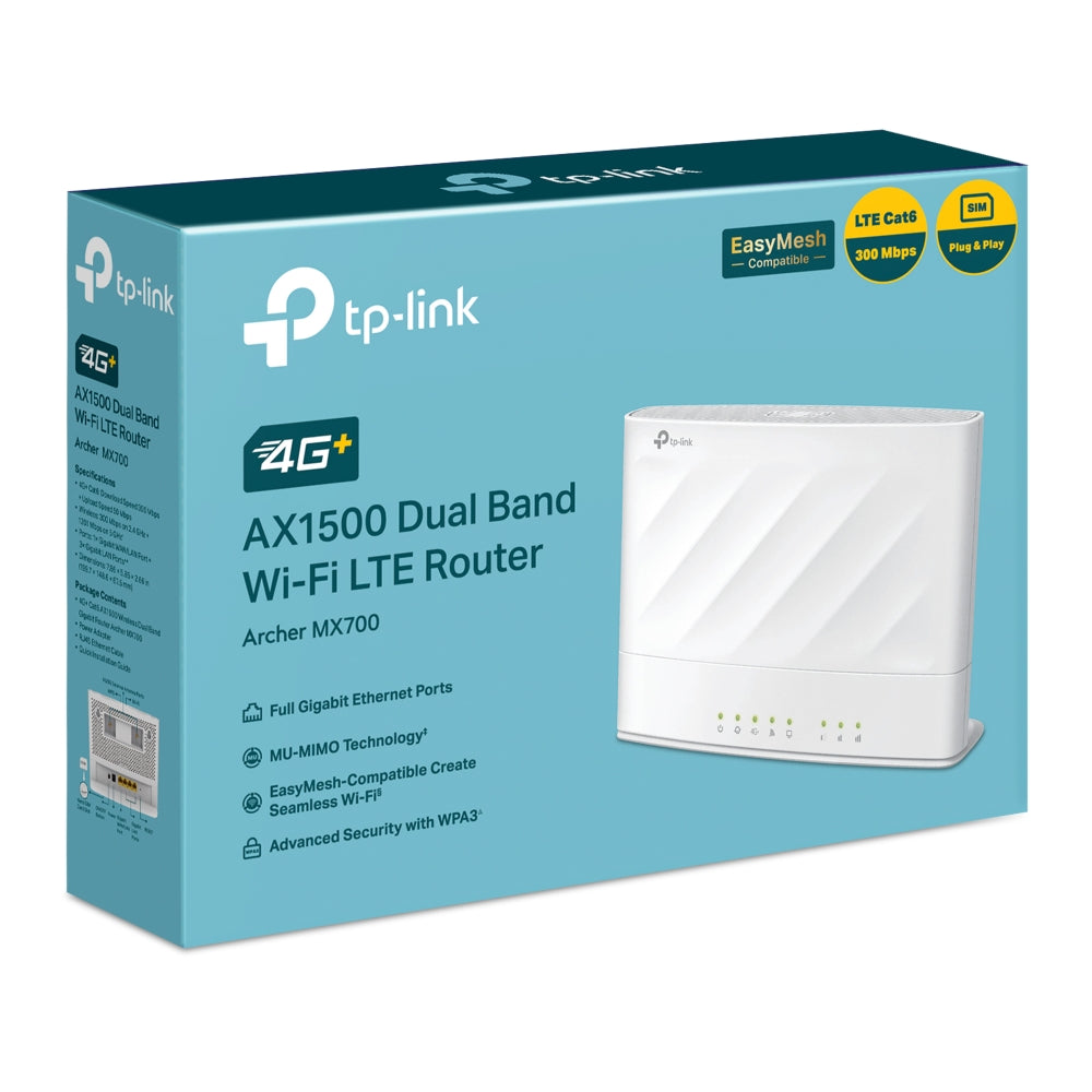Archer MX700 - 4G+ AX1500 雙頻 Wi-Fi LTE 路由器 Wifi 6 Router (SIM Card Router)