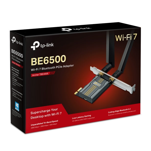 Archer TBE400E - BE6500 三頻藍牙 5.4 PCIe 網絡卡  WiFi Card