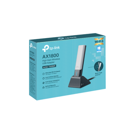 Archer TX20UH - AX1800 Wi-Fi 6 高增益無線 USB Wi-Fi 接收器 (USB Wifi 6 Antennas Adapter) (網絡接收器)