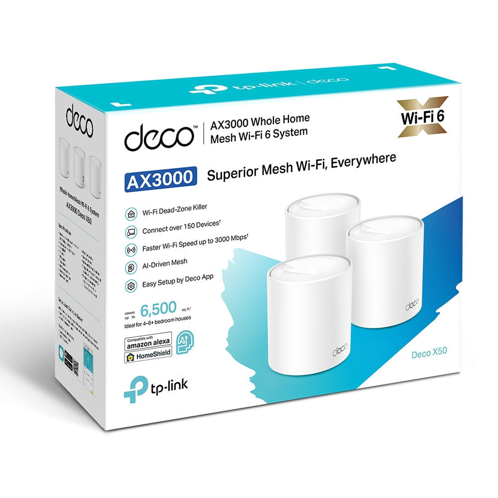 Deco X50 AX3000 Dual-Band WiFi 6 Mesh Router