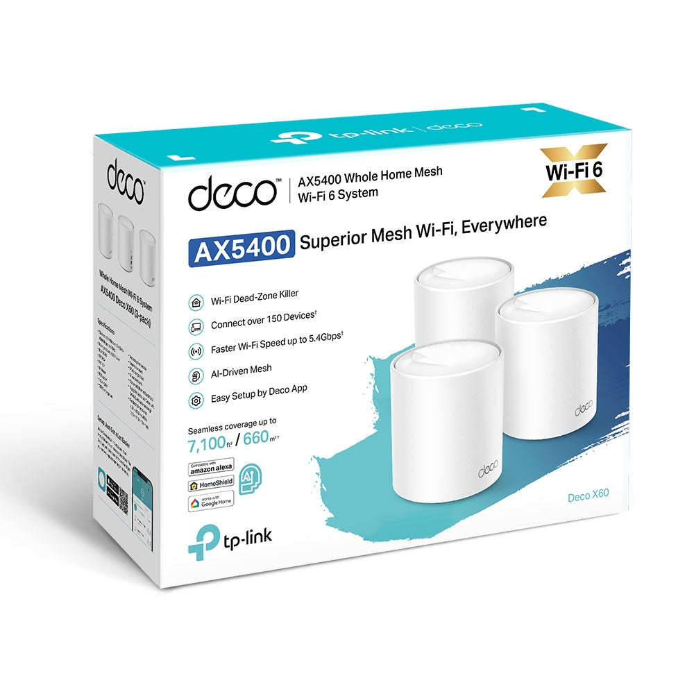 Deco X60 AX5400雙頻 WiFi 6 Mesh路由器