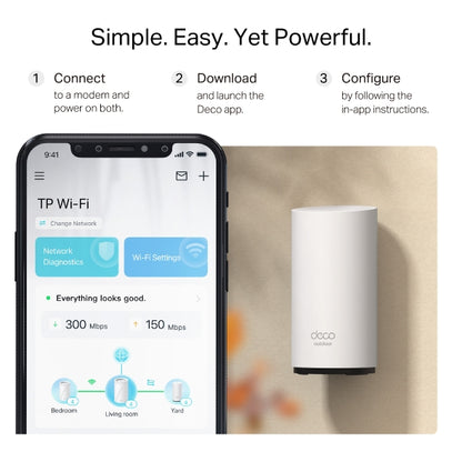 Deco BE25-Outdoor - BE5000 雙頻 Mesh 室內/室外路由器 Wifi 7 Mesh Router (支援2.5G光纖寬頻)(支援室外設置)