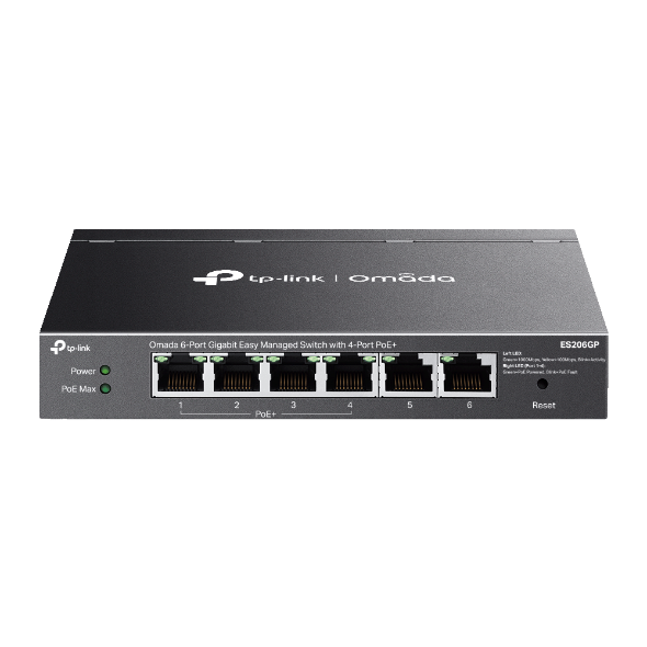 Omada - ES206GP 6-Port Gigabit Easy Managed Switch with 4-Port PoE+