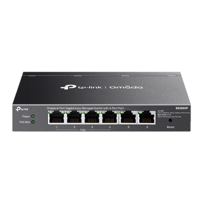 Omada - ES206GP 6-Port Gigabit Easy Managed Switch with 4-Port PoE+