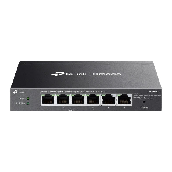 Omada - ES206GP 6-Port Gigabit Easy Managed Switch with 4-Port PoE+