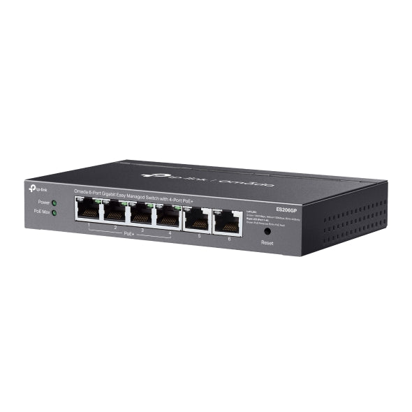 Omada - ES206GP 6-Port Gigabit Easy Managed Switch with 4-Port PoE+