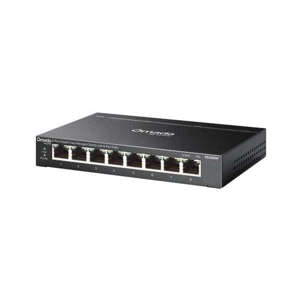 Omada - ES208GP 8-Port Gigabit Easy Managed Switch with 8-Port PoE+
