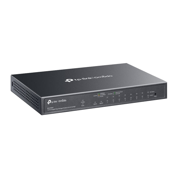 Omada - ES210GMP 10-Port Gigabit Easy Managed Switch with 8-Port PoE+
