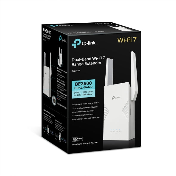 RE235BE - BE3600 雙頻 Wi-Fi 7 訊號延伸器 (支援2.5G光纖) (多重連接模式 (MLO)