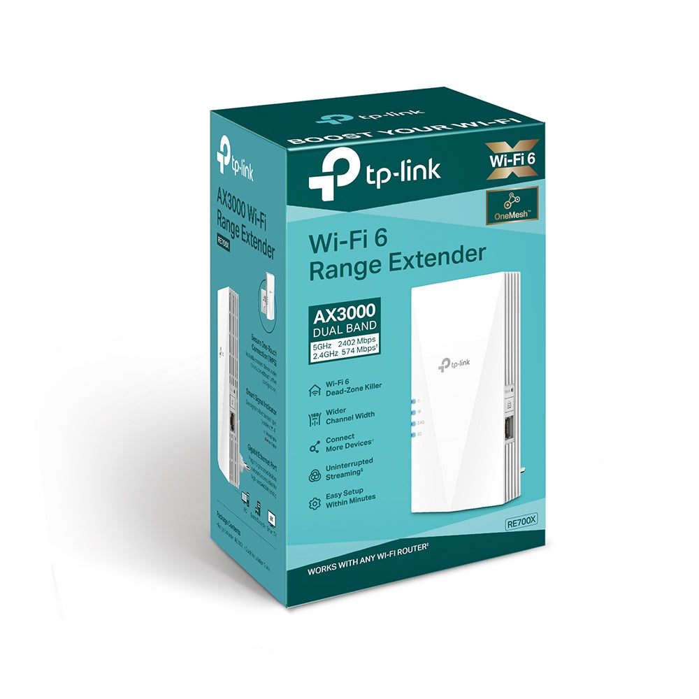 RE700X - AX3000 Mesh 雙頻 Wi-Fi 6 訊號延伸器 [工廠翻修產品][Remanufactured Products]