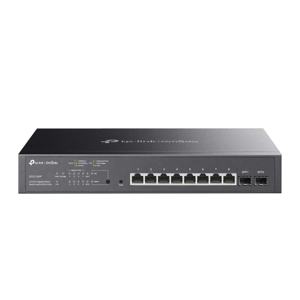 SG2210MP - Omada 10-Port Gigabit 智慧型交換器(附8-Port PoE+)