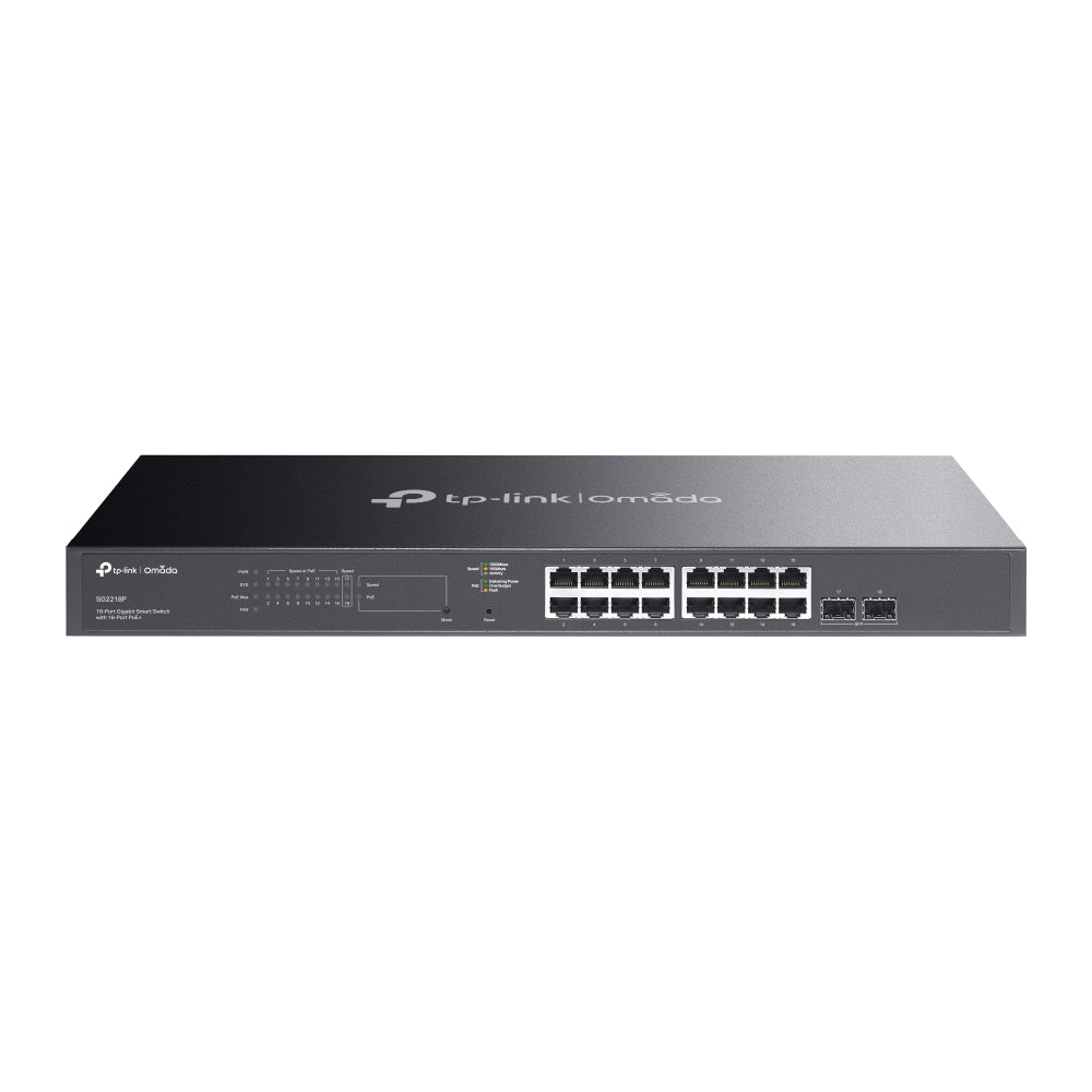SG2218P - Omada 18-Port Gigabit 智慧型交換器(含16-Port PoE+)