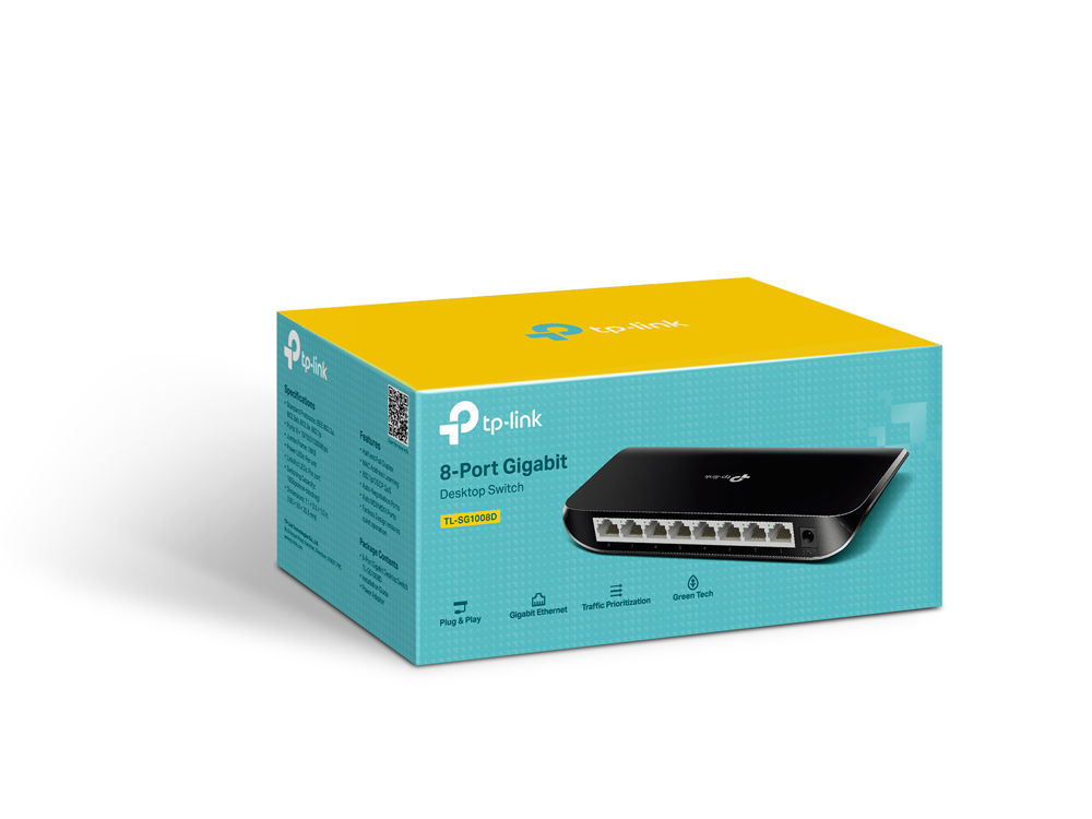 TL-SG1008D - 8埠 Gigabit 桌上型交換器 [工廠翻修產品][Remanufactured Products]