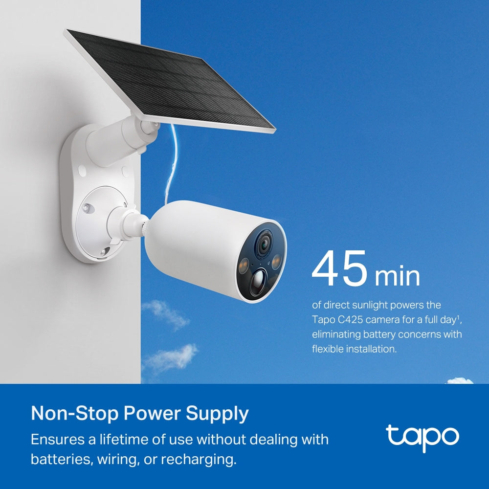 Tapo C425 KIT Smart Wireless Security Camera and Solar Panel