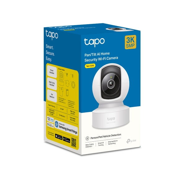 Tapo C232 - 3k 5MP AI 旋轉式 Wi-Fi 攝影機 Pan/Tilt Security Wi-Fi Camera  (可插網線)