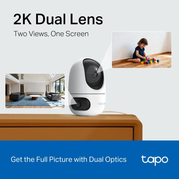 Tapo C245D - 2K 3MP 雙鏡頭旋轉式家居攝影機 Duo Lens Pan/Tilt Security Wi-Fi Camera