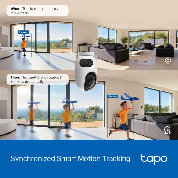 Tapo C245D - 2K 3MP 雙鏡頭旋轉式家居攝影機 Duo Lens Pan/Tilt Security Wi-Fi Camera