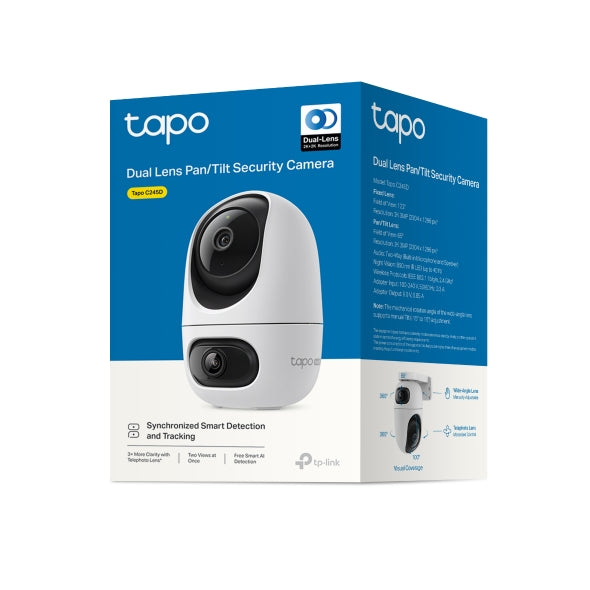 Tapo C245D - 2K 3MP 雙鏡頭旋轉式家居攝影機 Duo Lens Pan/Tilt Security Wi-Fi Camera