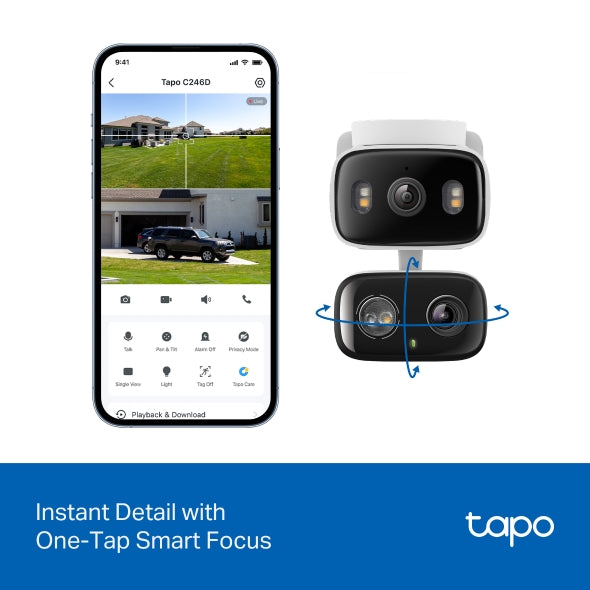Tapo C246D - 1440P 室內/戶外 雙鏡頭旋轉式防護Wi-Fi 網路攝影機 Security Wi-Fi Camera (Dual Camera 雙鏡頭)