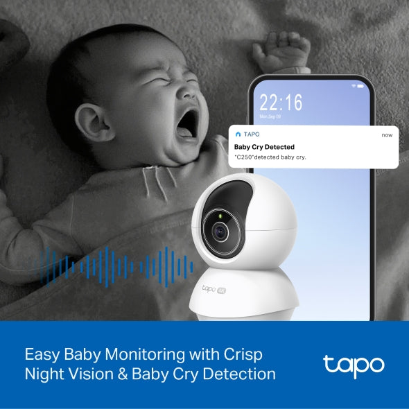 Tapo C250 - 4K 8MP 旋轉式 Wi-Fi 攝影機 Pan/Tilt Security Wi-Fi Camera  (4K / 2160 P) 